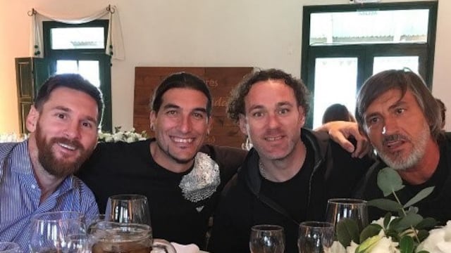 Messi asado con amigos