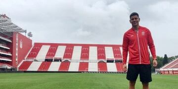 Marcos Rojos en el Estadio de Estudiantes (Prensa Estudiantes)