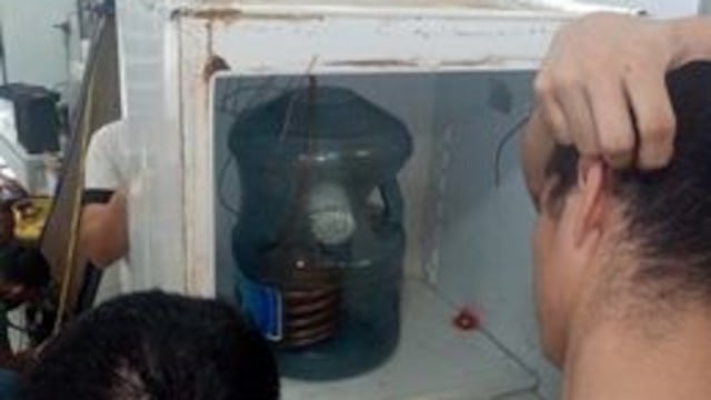 Santo Pipó\u002E En la escuela 214 construyeron un bebedero con material reciclado\u002E