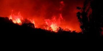 Incendio en La Cumbre\u002E (Gentileza Jorge Gainza)