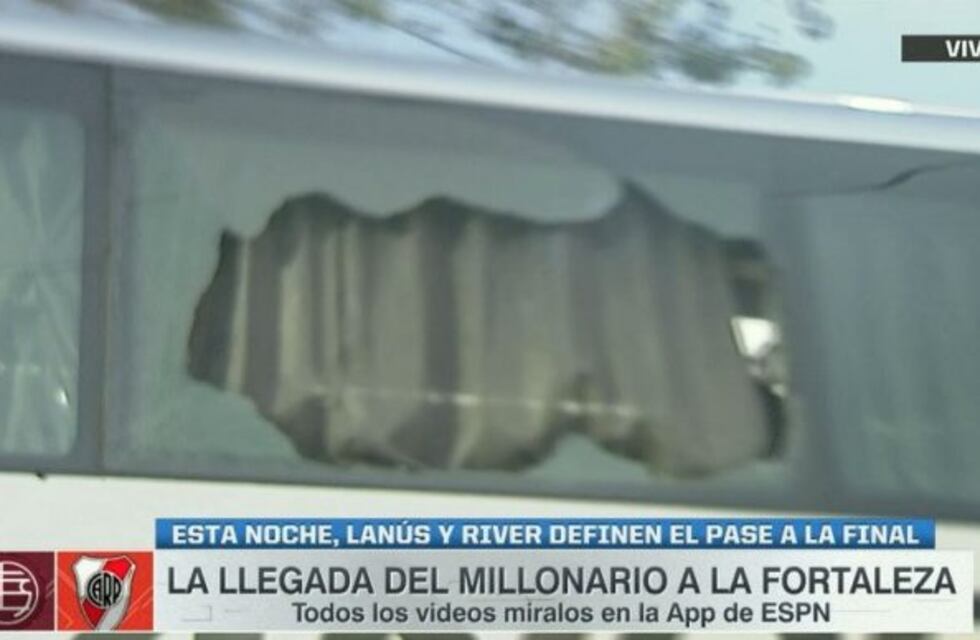 Apedrearon el micro de River durante el viaje a Lanús