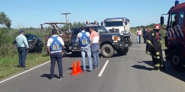 ACCIDENTE RUTA 45\nCrèdito: Bomberos Ibicuy