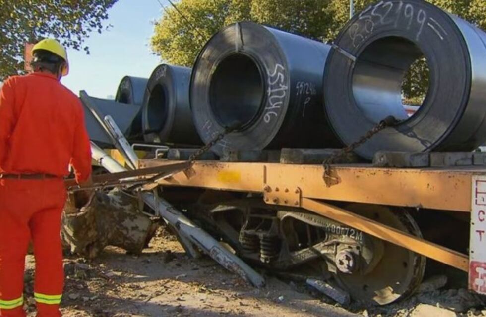 Descarriló un tren de carga en Retiro