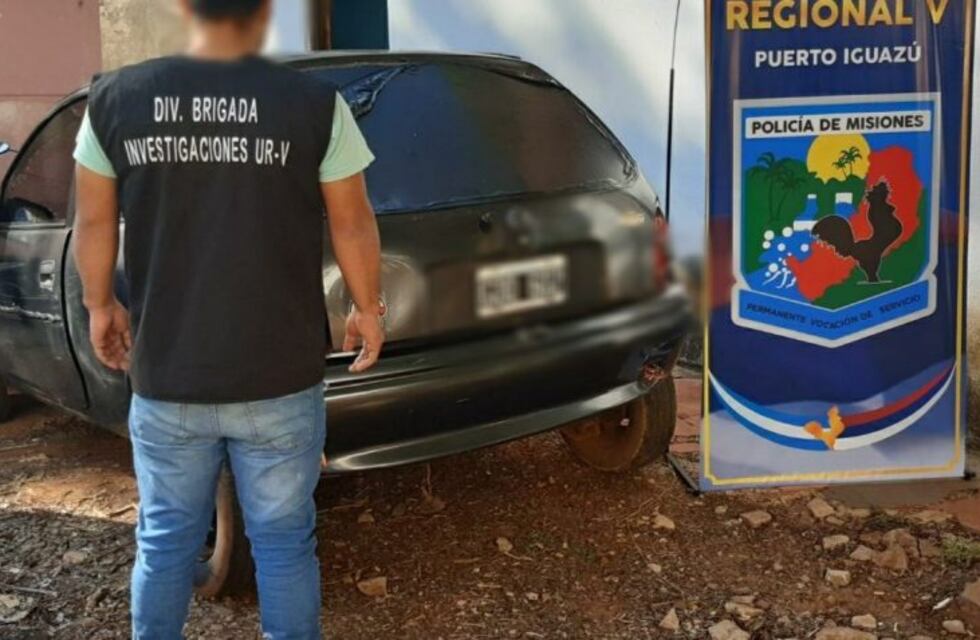 Apareció en Iguazú un auto robado en 2017 en la provincia de Buenos Aires