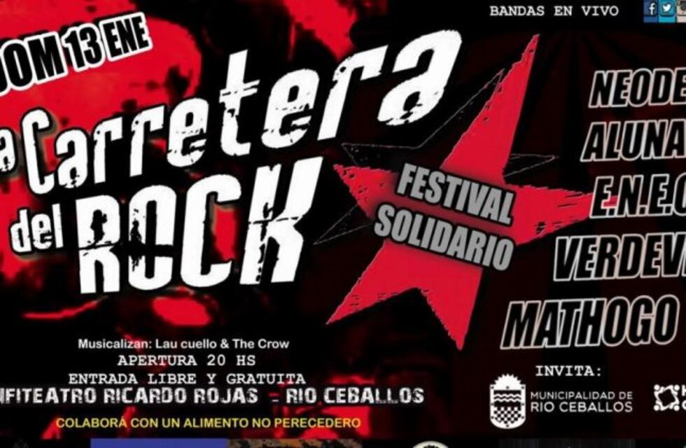 Se realizará un nuevo encuentro solidario de bandas en Río Ceballos
