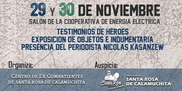Hoy viernes y mañana sábado se realizará el Primer Encuentro de Ex Combatientes de todas las Fuerzas\u002E