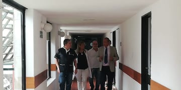 El Intendente Carlos Sánchez recorre el Hospital Pirovano (prensa municipal)
