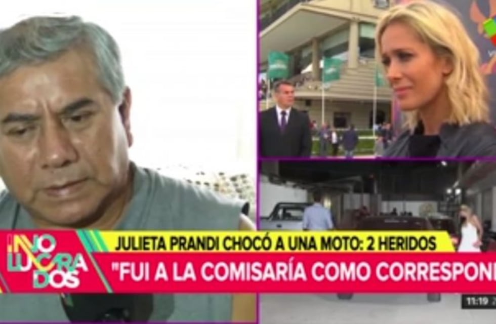 "La señora tiene que decir la verdad", dijo el motociclista involucrado en el choque con Julieta Prandi