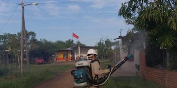 Ante un nuevo caso de dengue, el Ministerio de Salud fumigó la zona sur de Resistencia\u002E