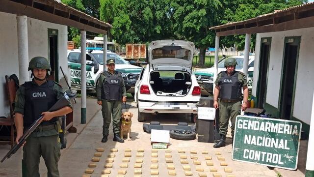 El peso total de la droga sumó 45,881 kilogramos y tomó intervención el Juzgado Federal de Formosa