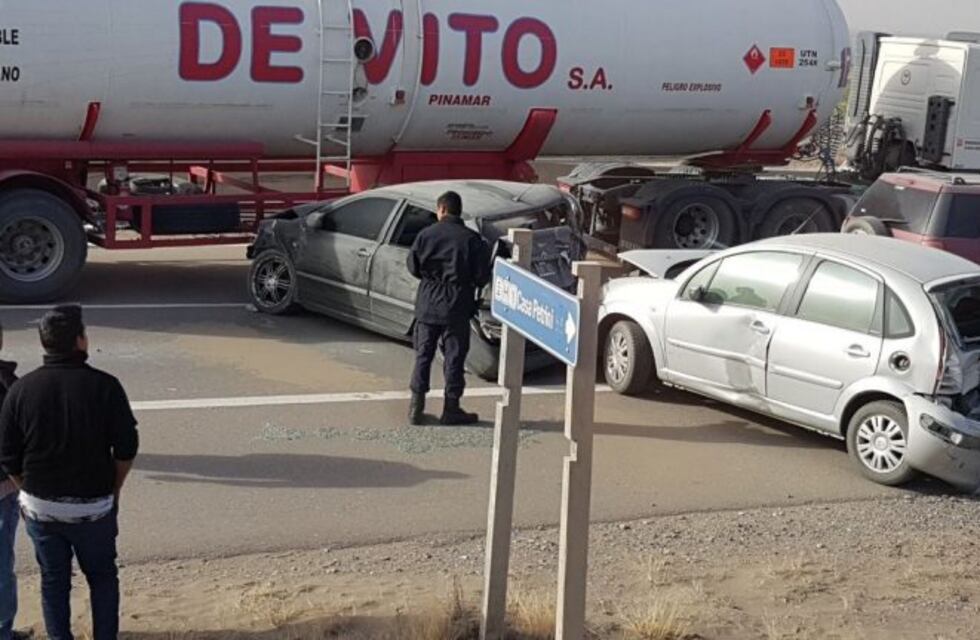 Tunuyán: choque en cadena en la Ruta 40