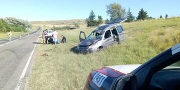 El vuelco se produjo en la ruta 30