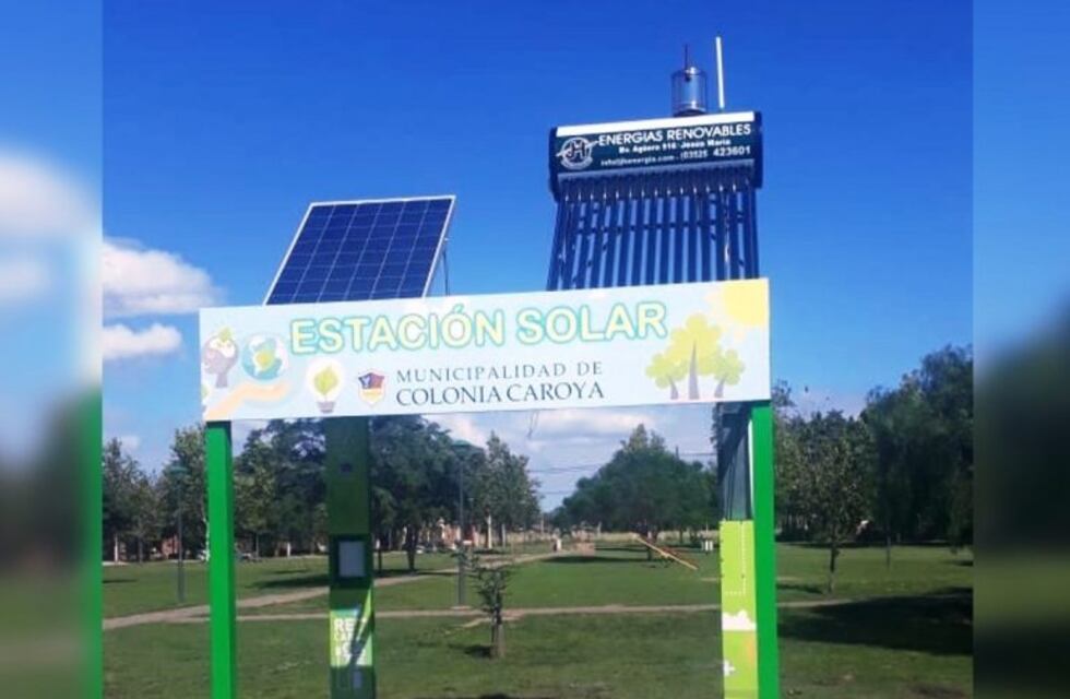 Colonia Caroya tiene su primera estación de carga solar