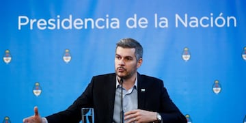 BAS17\u002E BUENOS AIRES (ARGENTINA), 04/07/2017 \u002E- El jefe de Gabinete del gobierno argentino, Marcos Peña, ofrece una rueda de prensa hoy, martes 4 de julio de 2017, en el Centro Cultural Kirchner de Buenos Aires tras una reunión de Gabinete encabezada por el presidente Mauricio Macri\u002E EFE/David Fernández ciudad de buenos aires Marcos Peña reunion de gabinete nacional en el cck conferencia de prensa del jefe de gabinete