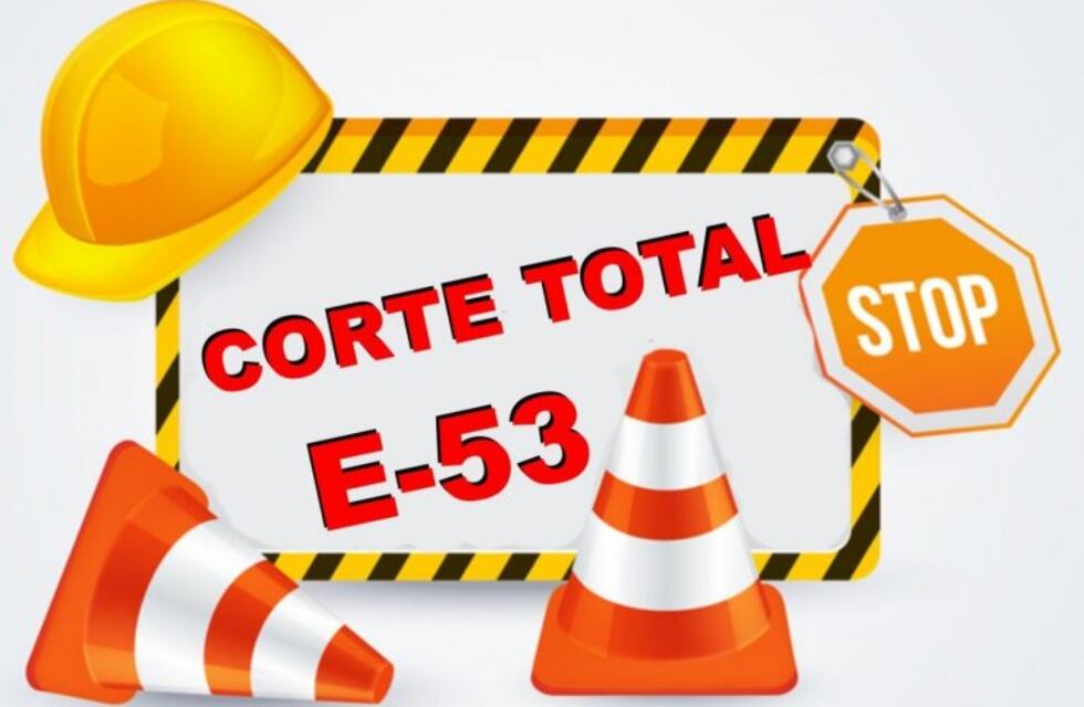 Ruta E53 interrumpida por obras de gas