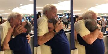 Un reencuentro extremadamente tierno entre un hijo con síndrome de down y su papá