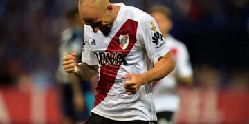 Libertadores: River le ganó 1-0 a Emelec en Ecuador y consiguió tres puntos valiosos\u002E (Foto: AFP PHOTO / RODRIGO BUENDIA)