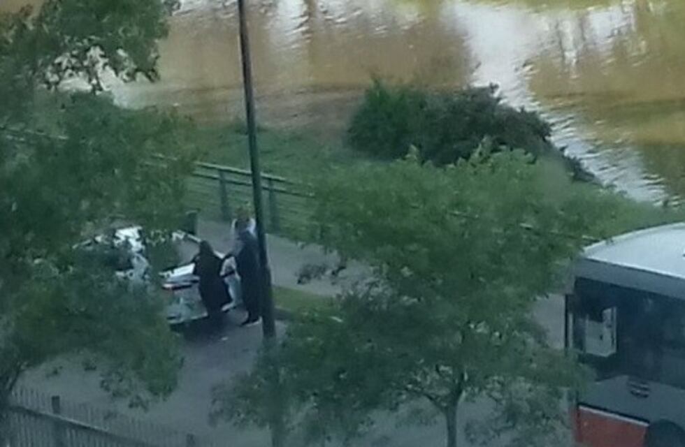 Otro colectivero, protagonista de un choque