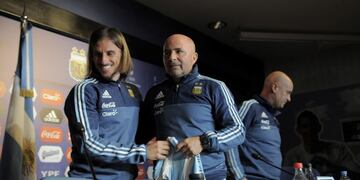 DYN49, BUENOS AIRES 01/06/17, PRESENTACION DE JORGE SAMPAOLI, ESTA TRDE EN EL PREDIO DE EZEIZA.FOTO:DYN/PABLO AHARONIAN.