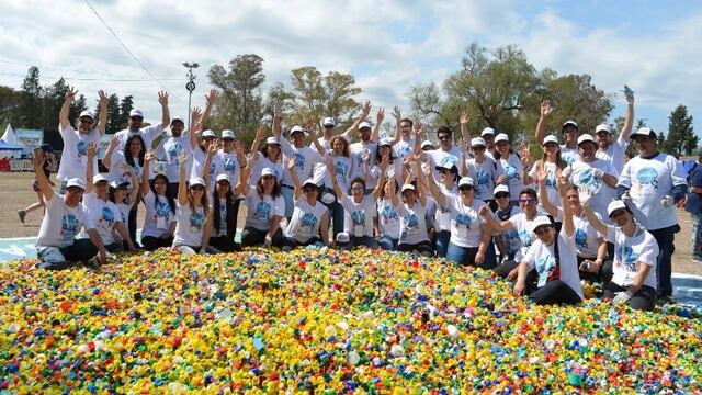 Colecta récord de tapitas en San Luis\u002E Foto: ANSL