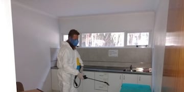 Desinfección en Claromecó y San Francisco de Bellocq