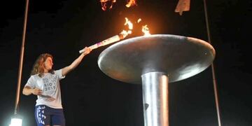Cecilia Carranza encendió la llama de los Juegos Suramericanos