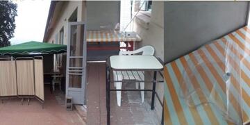 Sector de tratamiento covid con ibuprofeno inhalado en el Hospital San José