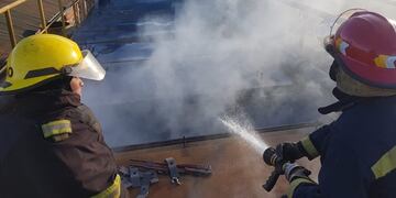 Oberá: secadero de té se vio afectado por un incendio que dejó daños materiales