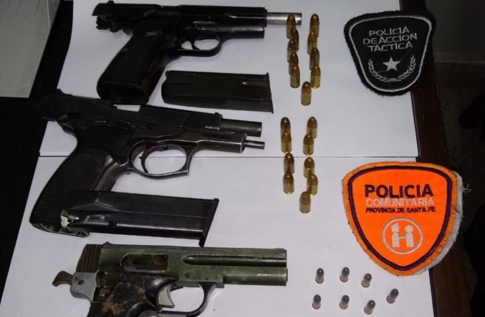 Fiesta de tiros con tres detenidos y secuestro de armas de fuego