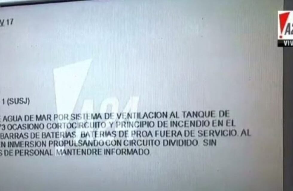 ARA San Juan: revelan el último mensaje antes de la desaparición