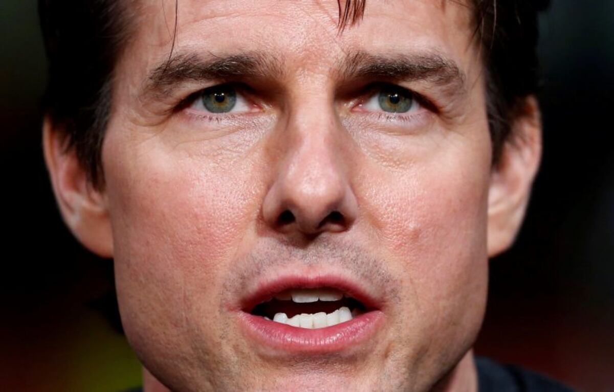 FILE PHOTO: Hollywood actor Tom Cruise speaks during a news conference for his movie \