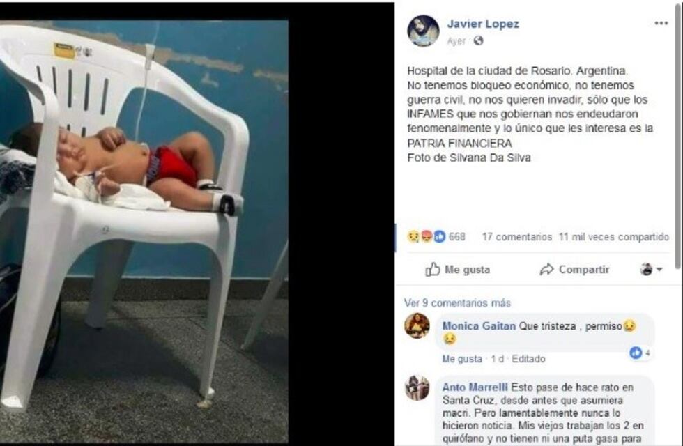 ¿Bebé atendido en una silla en un hospital rosarino? La respuesta del municipio