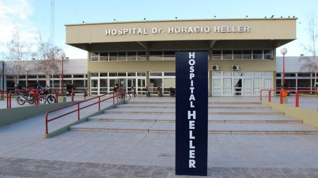 Un hombre rompió un vidrio del Hospital Heller después de discutir con personal del lugar.