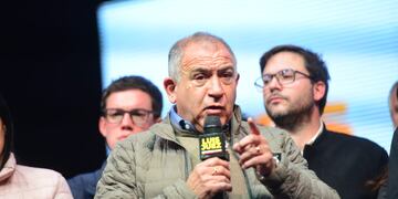 Luis Juez habló desde el búnker de Juntos por Córdoba. (Javier Ferreyra / La Voz)