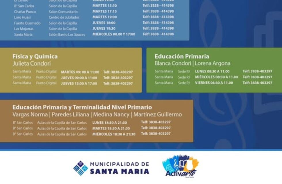 Santa María: iniciativas municipales para fomentar la participación ciudadana y el crecimiento colectivo