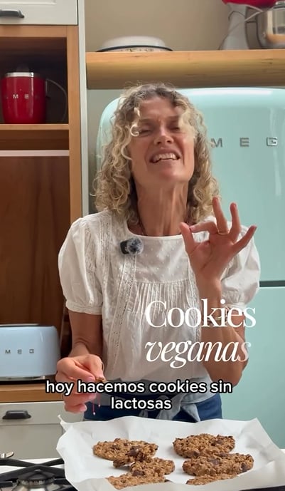La receta de cookies vegana de Maru Botana