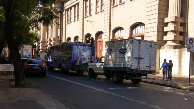 Corte de tru00e1nsito de empleados de SanCor