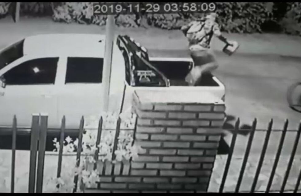 Grabados por las cámaras de seguridad mientras robaban