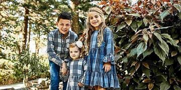 Bastian (9), Lola (6) y Emma (2) Demichelis (Enfans)