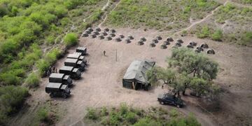 Campamento del Operativo Integración Norte de refuerzo en la frontera argentina\u002E (Defensa)