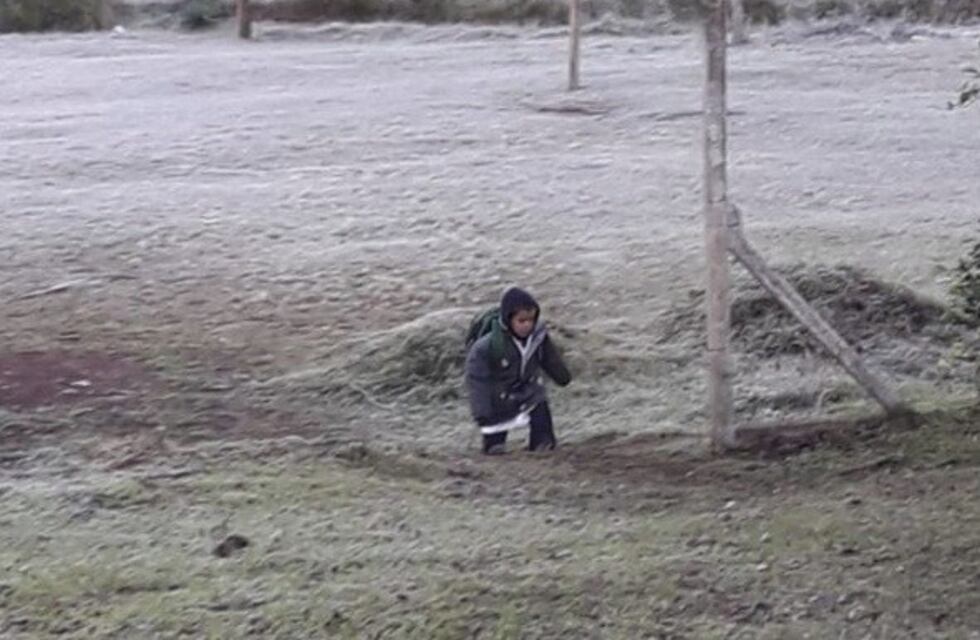 Reconocieron al alumno misionero que se hizo famoso por atravesar un campo helado a pie