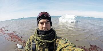 Marcos Gatica en la Antártida\u002E