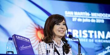 CFK durante la presentación de su libro \