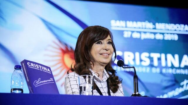 CFK durante la presentación de su libro \