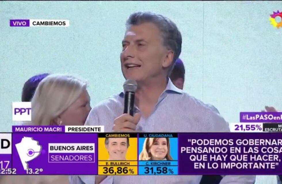 Mauricio Macri, tras las PASO: "Este cambio no es propiedad de un Gobierno"