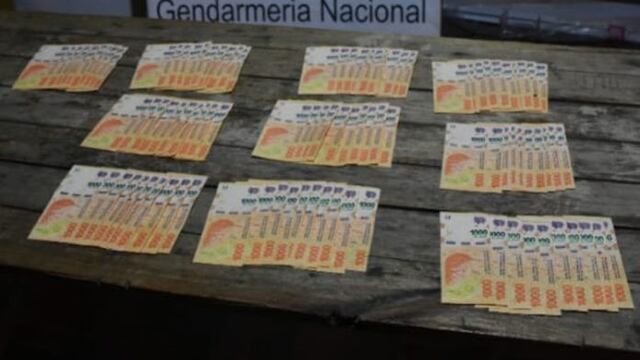 Gendarmería Nacional secuestró importante suma de dinero.