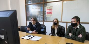 Las autoridades locales durante la reunión virtual con la Nación para implementar el nuevo documento digital