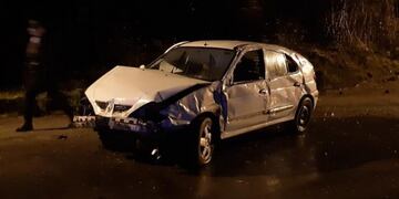 Choque y vuelco en avenida Bustillo