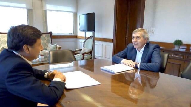Juan Carlos Massei y Daniel Arroyo se reunieron en Buenos Aires por la Tarjeta Alimentaria\u002E (Prensa Gobierno de Córdoba)