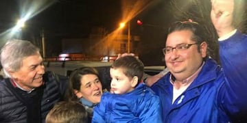 El intendente reelecto festejó con Carlos Massei, ministro de Gobierno\u002E Y recibió las felicitaciones de Juan Schiaretti\u002E